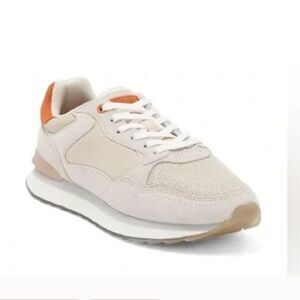 Hoff City Louisville Sneaker Grey Beige Orange Suede Size 7.5